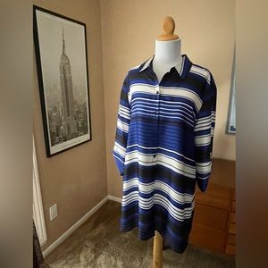Chicos silky striped blouse - size 2